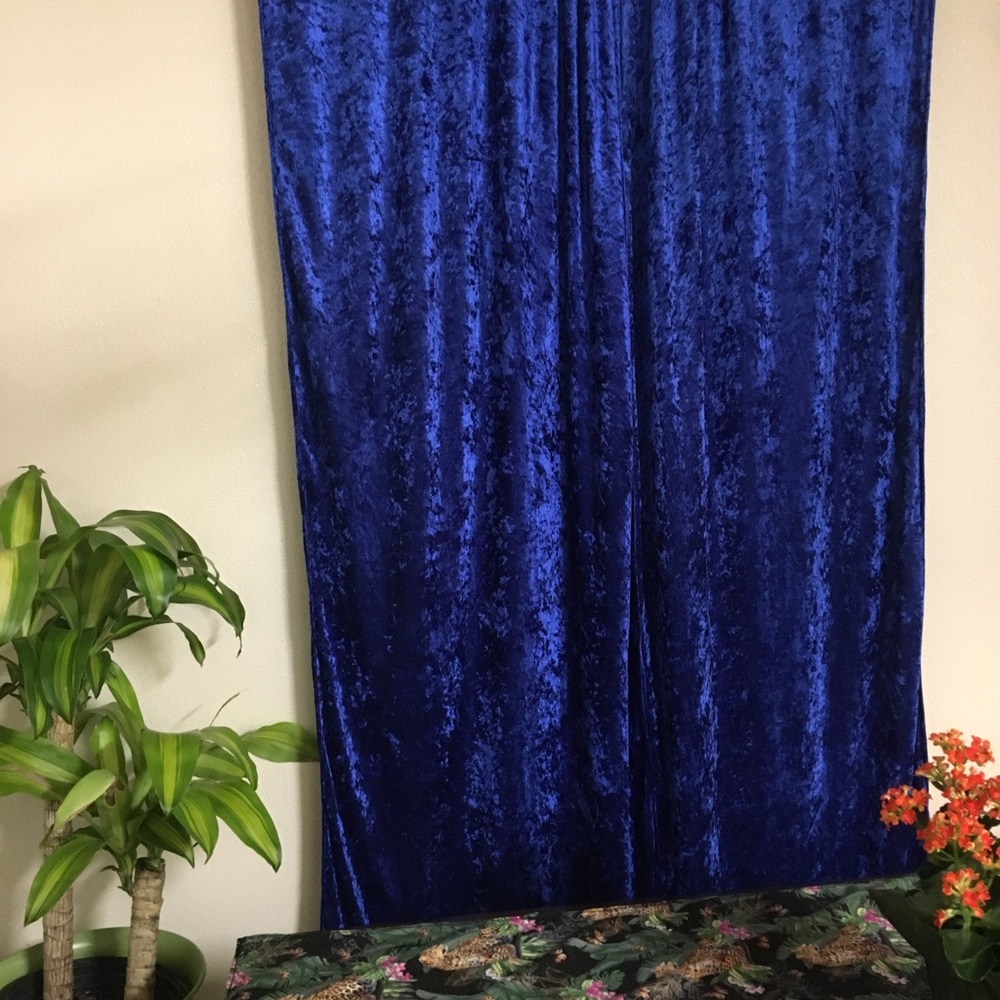 COPY - Lisa’s Artistic Designs Royal blue velvet curtains